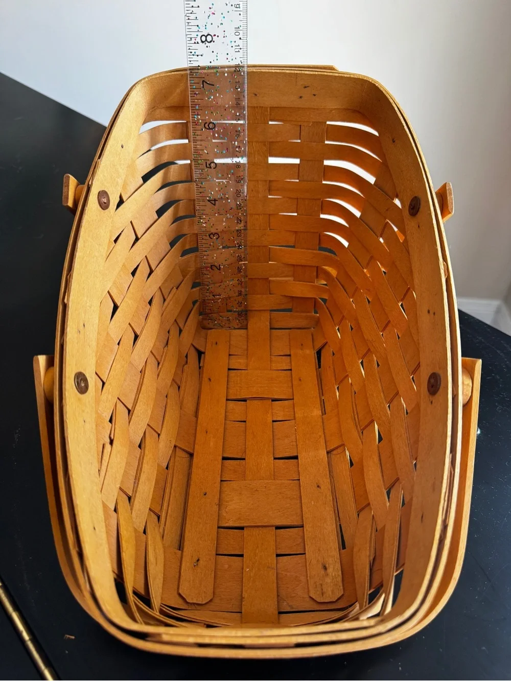 Longaberger | Vintage 1997 Handwoven Slanted Vegetable Basket with Twin Handles